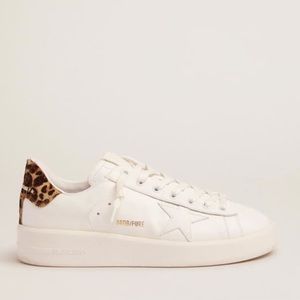 Golden Goose Purestar white/leopard heel, size 38